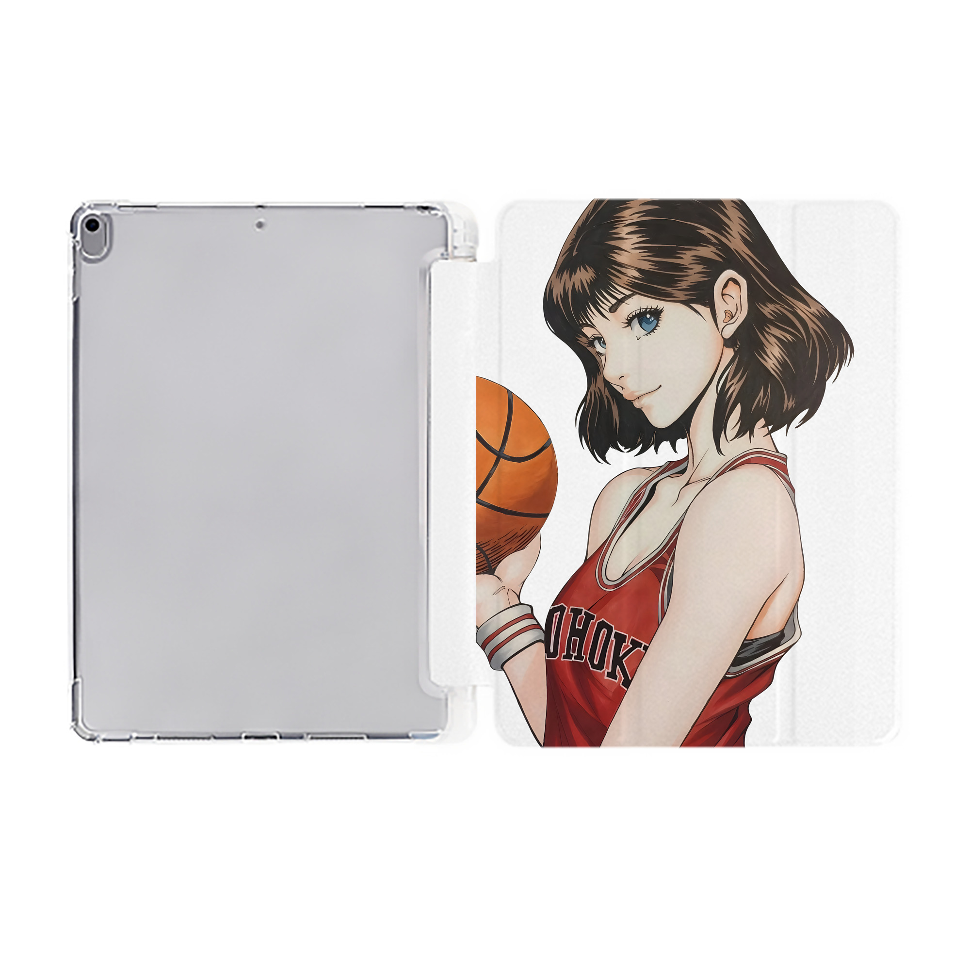 （画像用） SLAM DUNK／スラムダンク IPad ケース ペン収納付き 三つ折りスタンド PUレザー×シリコン 対応機種9.5/10.5/10.9インチ